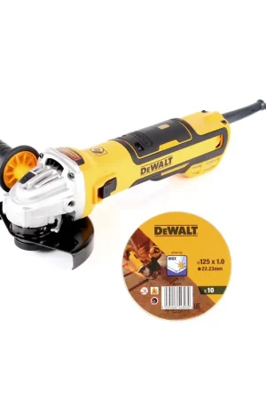 DeWalt DWE 4347-QS 1700 W Meuleuse d'angle 125 mm + 10x Disques à tronçonner Métal Dewalt DT 3507 125 x 1,1 mm Vente Directe