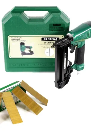 Soldes Cloueur pneumatique Prebena 2P-J50SDS 5-7 bar en mallette de transport + clous Prebena à tête refoulé Brads 40 mm 5000 pièces - en acier galvanisé, résiné
