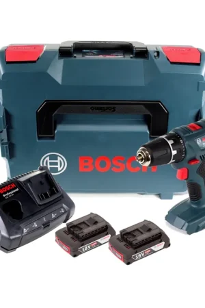 Marque Bosch Professional GSR 18 V-21 Perceuse-visseuse sans fil + Boîtier L-Boxx + 2x Batteries GBA 18V 2,0 Ah + Chargeur GAX 18 V-30 ( 0 601 9H1 002 )
