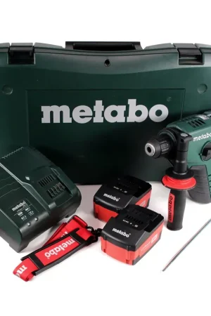 Promotion Metabo BHA 36 LTX Marteau perforateur sans fil 36 V + Coffret de transport + 2 x Batteries 1,5 Ah + Chargeur