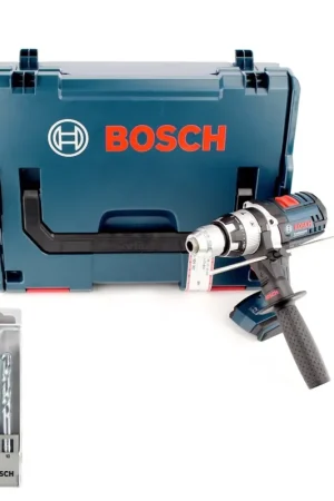 Bon Plan Bosch GSB 18 VE-2-Li 18V Li-Ion Perceuse à percussion sans fil professionnelle Solo en L-Boxx + Set de forets à pierre Bosch 5 pièces Impact 4 - 10 mm