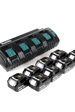 Makita DC18SF Chargeur 4 batteries Makstar + 8 x Batteries BL1840 18V 4,0 Ah Promotion