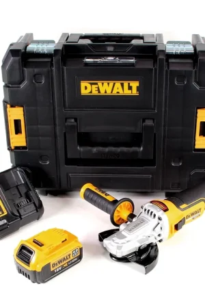 Meuleuse d'angle sur batterie DeWalt DCG 405 FM1 18V 125mm brushless + 1x batterie 4,0Ah + chargeur + TSTAK Must-Have