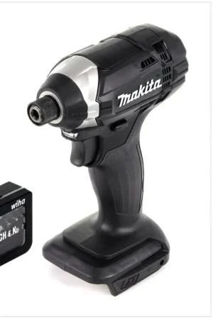 Nouveauté Makita DTD 152 ZB Clé à chocs sans fil 18 V Li-Ion 1/4" édition spéciale en noir + jeu d'embouts Wiha 31 pièces. Boîte d'embouts - sans batterie, sans chargeur, sans coffret