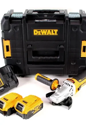 Meuleuse d'angle sur batterie DeWalt DCG 405 FP2 18V 125mm brushless + 2x batterie 5,0Ah + chargeur + TSTAK Commande En Gros