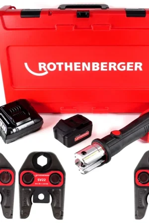 Expédié Aujourd'hui Rothenberger ROMAX 4000 Ensemble de presse série SV EU Assortiment 18 V Li-Ion Sertisseuse sans fil Li-Ion + Coffret de transport + 1x Batterie 4,0 Ah + Chargeur + 3x Mâchoires de pressage M ( 1000001924 )