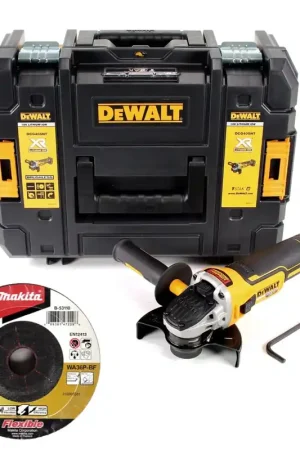 DeWalt DCG 405 NT Meuleuse d'angle sans fil 18V 125mm Brushless + 5x Meules - sans batterie, sans chargeur Meilleur Prix