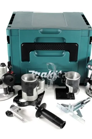 Makita DRT 50 ZJX3 Affleureuse plaque de plâtre sans fil 18 V + Coffret + Module de fraisage - sans Batterie, ni Chargeur Super Prix