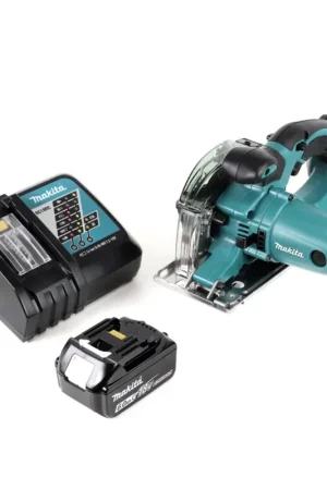 Makita DCS 552 RG1 Scie circulaire portative pour métaux 18 V sans fil 136 mm + 1x batterie 6,0 Ah et chargeur + lame de scie et lunettes de protection Retour Gratuit