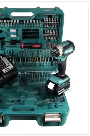 Livraison Express Makita DTD 153 SMTK Visseuse à pecussion sans fil 170Nm , sans balai 18V+ 1x Batterie 4,0Ah + Chargeur + Set d'accessoires,101pcs. + Coffret de transport
