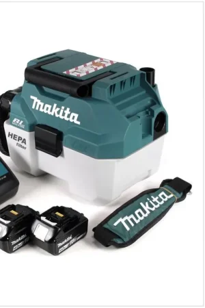 Acheter En Ligne Makita DVC 750 LRMX3 Aspirateur eau et poussière à batterie 18 V portable + 2x 4,0 Ah batterie et chargeur- sans accessoires
