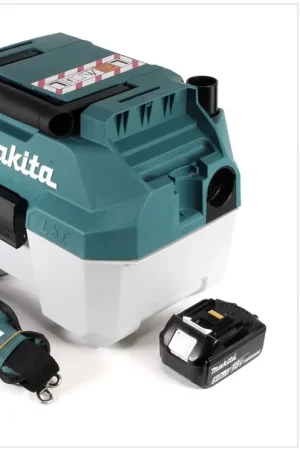 Makita DVC 750 LT1X1 Aspirateur sans fil eau/poussière 18V + 1x Batterie 5,0 Ah - sans accessoires, sans chargeur Offre Limitée