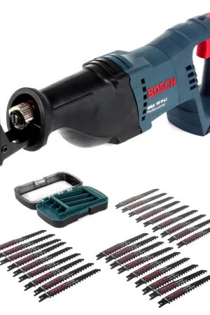Scie alternative à batterie Bosch GSA 18V-Li N Scie alternative 18V + 2x lame de scie + jeu de 27 lames de scie Makita Solo - sans batterie, sans chargeur Paiement Sécurisé