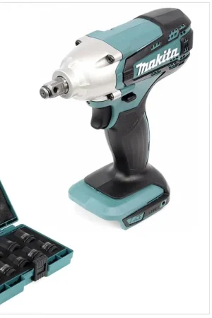 Must-Have Makita DTW 190 Z Boulonneuse à chocs sans fil 18V 1/2" Solo + Set de douilles, 9 pcs. - sans batterie sans chargeur