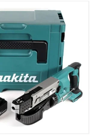Top Vente Makita DFR 550 T1J Visseuse automatique sans fil 18V - 25 - 55mm + 1x Batterie 5,0 Ah + Makpac - sans chargeur