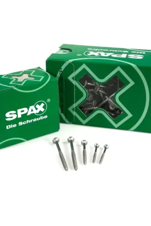 Offre Limitée SPAX Vis universelle 4,5 x 60mm - TORX T-STAR plus T20 - WIROX - Tête fraisée - Filetage partiel - Pointe 4Cut 500 pcs. (0191010450605)