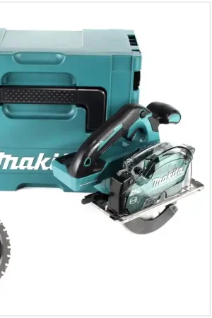 Promotion Makita DCS 553 ZJ Scie circulaire pour métaux 18V 150 mm Brushless + 2x Lames de scie pour le métal + Coffret Makpac - sans batterie, sans chargeur