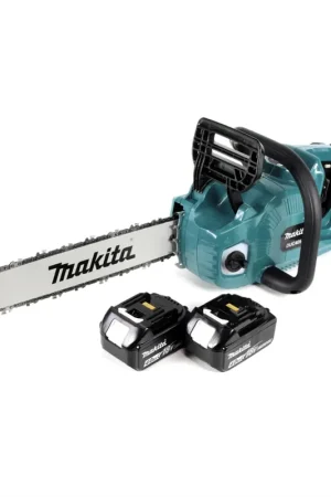 Dernier Modèle Makita DUC 405 M2 Tronçonneuse d'élagage sans fil 36V (2x18V) Brushless 40 cm + 2 x Batteries 4,0 Ah - sans Chargeur