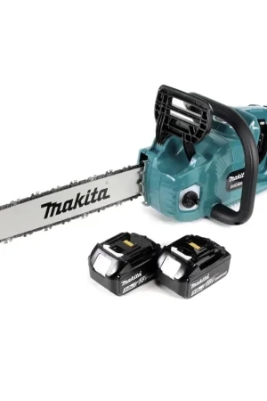 Acheter En Ligne Makita DUC 405 T2 Tronçonneuse d'élagage sans fil 36V (2x18V) Brushless 40 cm + 2 x Batteries 5,0 Ah - sans Chargeur