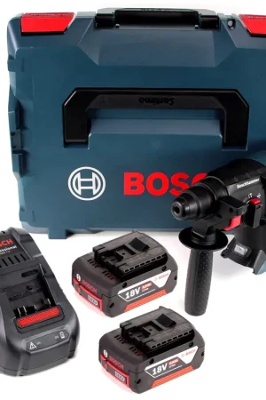 Bosch GBH 18 V-20 Perforateur sans fil 18V 1,7J SDS plus + 2x Batteries 5,0Ah + Coffret L-BOXX + Chargeur rapide Meilleur Choix
