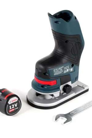 Prix Réduit Bosch GKF 12V-8 Affleureuse sans fil 12V + 1x Batterie 3,0Ah - sans Chargeur
