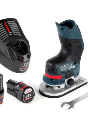 Quantité Limitée Bosch GKF 12V-8 Affleureuse sans fil 12V + 2x Batteries 3,0Ah + Chargeur rapide