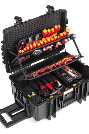 Wiha Jeu d'outils électricien Competence XXL II avec speedE® - 80 ans Wiha édition anniversaire - Kit électricien 122 pièces ( 9300704J ) Solde