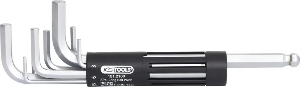 KS TOOLS Jeu de clés mâles tête sphérique longues, 8 pcs ( 151.2100 ) Nouvelle Collection