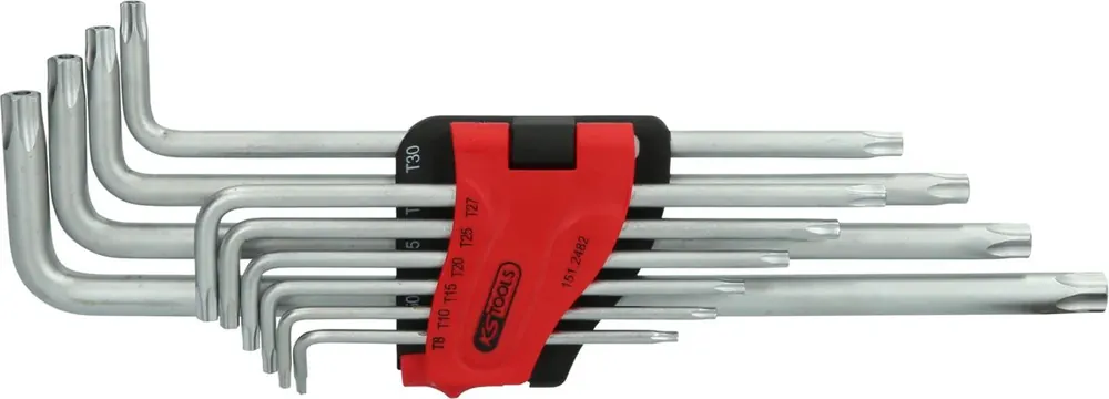 KS TOOLS Jeu de clés mâles, 5 pans, percées, 10pcs ( 151.2482 ) Prix Choc