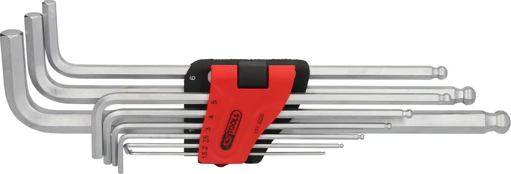 KS TOOLS Jeu de clé mâle, 6 pans 9pcs extra long ( 151.3220 ) Offre Du Jour