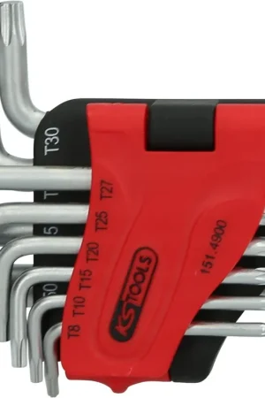 Marque KS TOOLS Jeu de clés mâles coudées Torx, Court, 10 pièces ( 151.4900 )