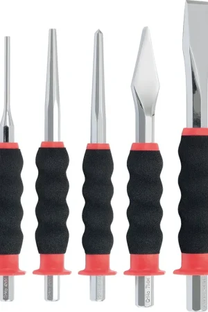 KS TOOLS Jeu de burins et chasses, 5 pcs ( 156.0240 ) Soldes