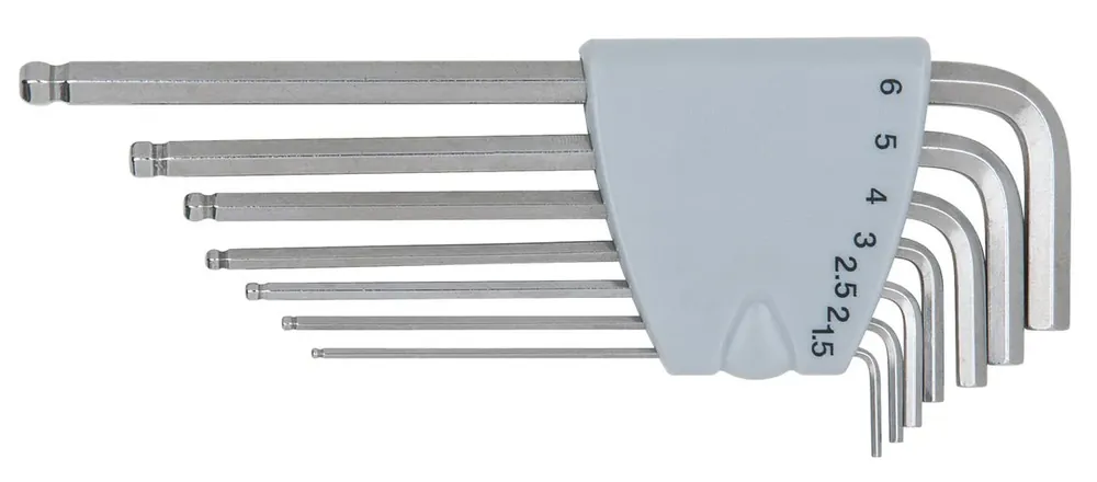 Achat Immédiat KS TOOLS Jeu de clés mâles coudées pour vis 6 pans, EDELSTAHL, 7 pcs ( 964.0415 )