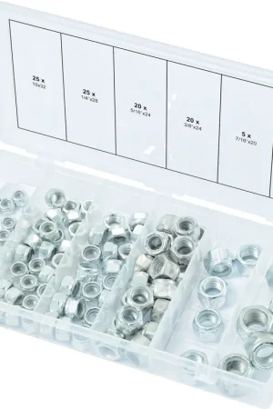 Top Vente KS TOOLS Assortiment d'écrous autoblocants UNF, 100 pcs ( 970.0490 )