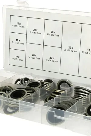 Bon Plan KS TOOLS Assortiment de joints d'étanchéité Ø 6-24mm, 150 pièces ( 970.0760 )