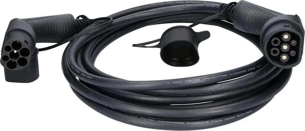 KS TOOLS Câble de charge efuturo droit, connecteur du type 2 vers le type 2, monophase, jusqu’à 7,4 kW, 32 A, 230 V, mode 3, 8 mètres ( 117.7155 ) Satisfait Ou Remboursé