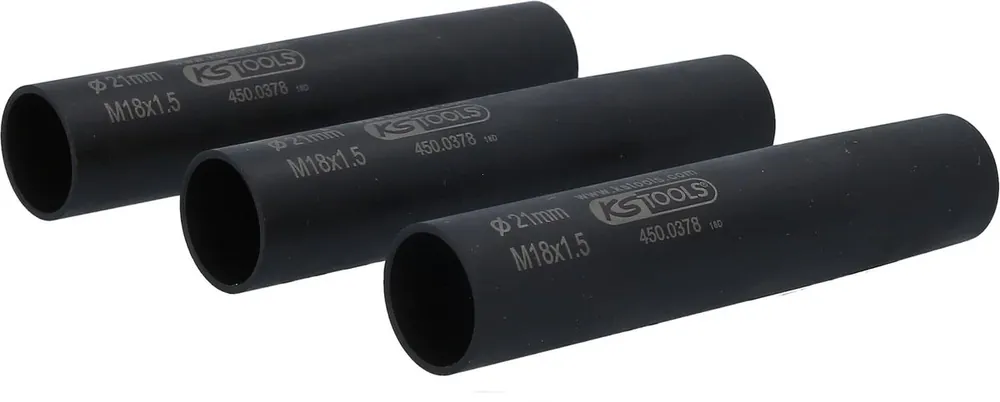 Prix Réduit KS TOOLS Jeu de douilles de centrage et de protection d'écrous de roues, M18x1,5, Ø21,0 mm, 3 pcs ( 450.0372 )