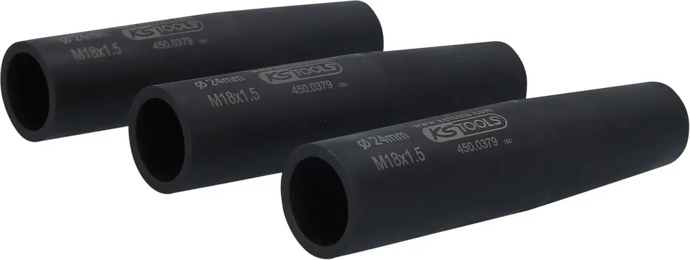 Offre Limitée KS TOOLS Jeu de douilles de centrage et de protection d'écrous de roues, M18x1,5, Ø24,0 mm, 3 pcs ( 450.0373 )