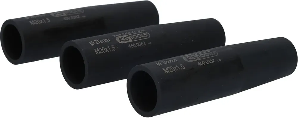 Bon Plan KS TOOLS Jeu de douilles de centrage et de protection d'écrous de roues, M20x1,5, Ø26,0 mm, 3 pcs ( 450.0375 )