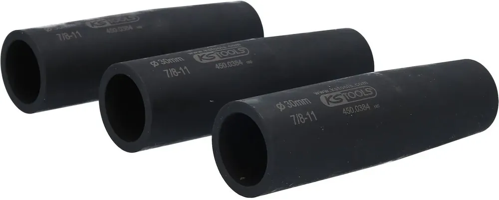 Commander Maintenant KS TOOLS Jeu de douilles de centrage et de protection d'écrous de roues, 7/8'x11G, Ø30,0 mm, 3 pcs ( 450.0377 )