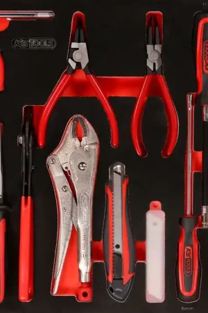 Nouvelle Collection KS TOOLS Jeu de tournevis et pinces dans insert en mousse, 32 pcs ( 811.1032 )