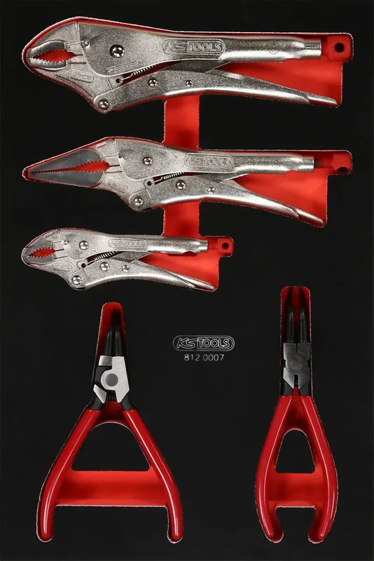 KS TOOLS Jeu de pinces dans insert en mousse, 7 pcs ( 812.0007 ) Commander Vite