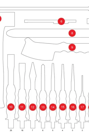 KS TOOLS Insert en mousse pour le 811.0022 ( 811.0022-97 ) Offre Limitée