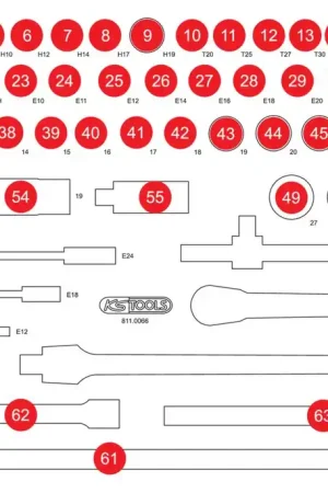 KS TOOLS Insert en mousse vide pour 811.0066 ( 811.0066-97 ) Commande En Gros