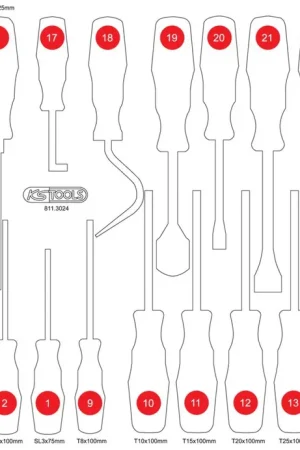 KS TOOLS Insert en mousse vide pour 811.3024 ( 811.3024-97 ) Affaire À Saisir