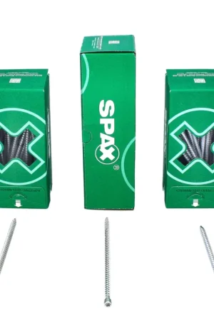 SPAX IN.FORCE Vis 8,0 x 160mm - Torx T-STAR Plus T40 - Filetage complet - Tête cylindrique - WIROX - Pointe de perçage 4CUT - 100 pcs. (2x 1221010801605) Authentique