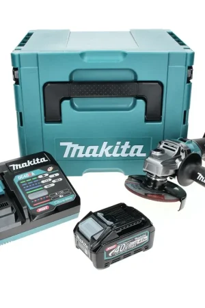 Vente Directe Meuleuse d'angle sur batterie Makita GA 005 GM101 40 V max. 125 mm sans balais XGT + 1x batterie 4,0 Ah + chargeur + Makpac