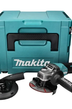 Réduction Meuleuse d'angle sur batterie Makita GA 013 GZ01 40 V max. 125 mm sans balais XGT + hotte aspirante + Makpac - sans batterie, sans chargeur