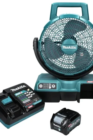 Nouvel Arrivage Makita CF 001 GD1 Ventilateur 40 V 235 mm + 1x Batterie 2,5 Ah + Chargeur + Adaptateur secteur