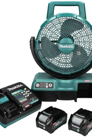 Ventilateur sur batterie Makita CF 001 GD2 XGT 40 V max. 235 mm ventilateur fonctionnement sur secteur + 2x batteries 2,5 Ah + chargeur Top Vente